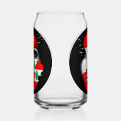 Libanonflagge und -karte im Gesicht eines Mädchens Dosenglas (Links)