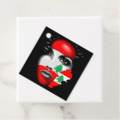 Libanonflagge und -karte im Gesicht eines Mädchens Geschenkanhänger (Beispiel)