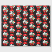 Libanonflagge und -karte im Gesicht eines Mädchens Geschenkpapier (Flach)