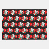 Libanonflagge und -karte im Gesicht eines Mädchens Geschenkpapier Set (Vorderseite 2)