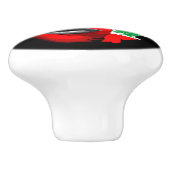 Libanonflagge und -karte im Gesicht eines Mädchens Keramikknauf (Seitenansicht)