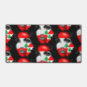 Libanonflagge und -karte im Gesicht eines Mädchens Schreibtischunterlage (Vorderseite)