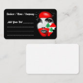 Libanonflagge und -karte im Gesicht eines Mädchens Visitenkarte (Vorne/Hinten)