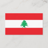 Libanonflagge Visitenkarte (Vorderseite)