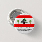 Libanonzeder, Psalm 92 Maronitskirche Button (Vorne & Hinten)