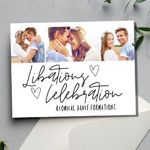 Libations Celebration Foto Wedding Save the Date Ankündigungspostkarte