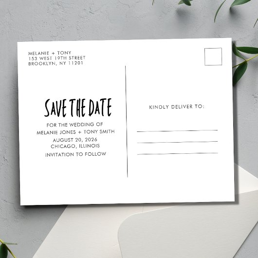 Libations Celebration Foto Wedding Save the Date Ankündigungspostkarte