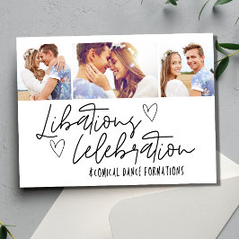 Libations Celebration Foto Wedding Save the Date Ankündigungspostkarte