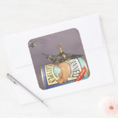 Libby auf einer Platypus auf einem Aufkleber (Umschlag)