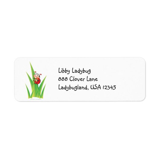 Libby, das Ladybug-Adresslabel (Vorne)