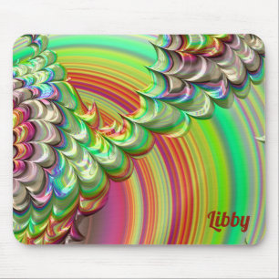 LIBBY ~ Eine Vielzahl von Zany Shades Fraktal Patt Mousepad