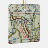 Libby MT Vintag Map Keramikornament (Rechts)