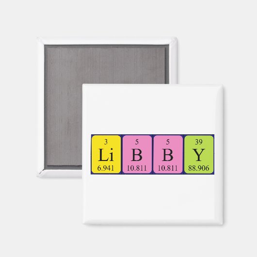 Libby Periodenmagnet Magnet (Vorderseite/Rückseite)