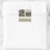 Libby, Residenzen von Halstead Quadratischer Aufkleber (Tasche)