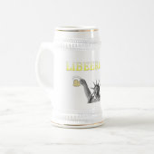 LiBEERtarian Bier Stein Bierglas (Vorderseite Links)