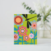 Libelle 4 Postkarte (Stehend Vorderseite)