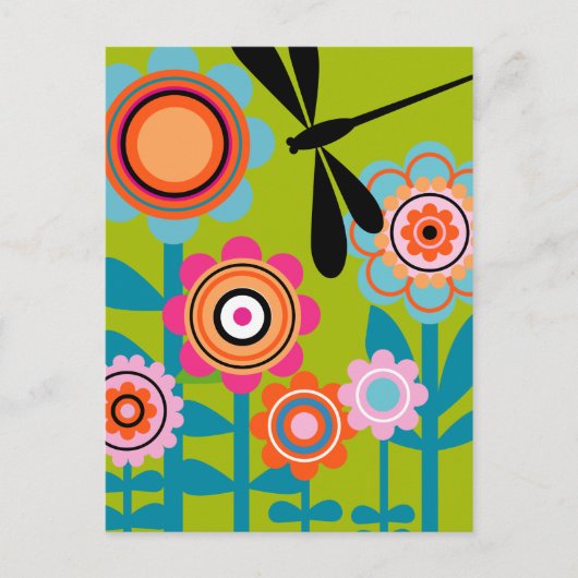 Libelle 4 Postkarte (Vorderseite)