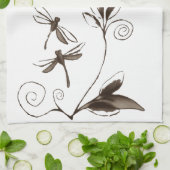 Libelle abstrakt küchentuch (Gefaltet)