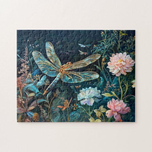 Libelle am Abend im Garten mit Peonfly und Gr Puzzle (Horizontal)