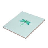 Libelle auf blauer Fliese (Seite)