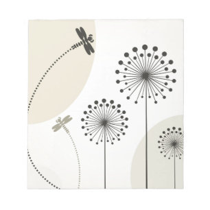 Libelle auf einer Blume Notizblock