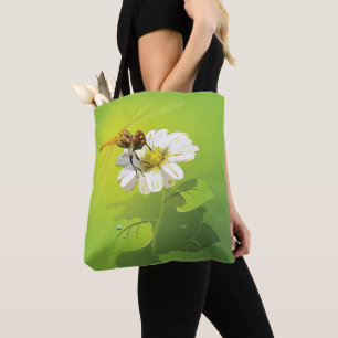 Libelle auf einer Blume Tasche