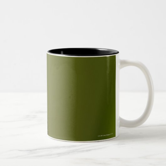 Libelle auf geknospter Iris Zweifarbige Tasse (Rechts)