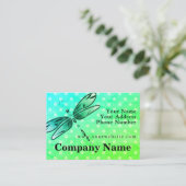 Libelle auf Tupfen Visitenkarte (Stehend Vorderseite)