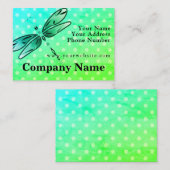 Libelle auf Tupfen Visitenkarte (Vorne/Hinten)