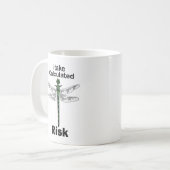 Libelle Berechnender Risikotaker Lustig Kaffeetasse (Vorderseite Links)