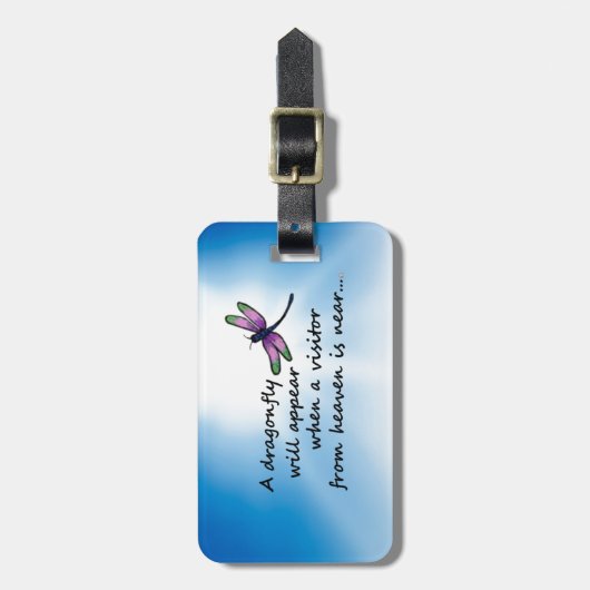 Libelle, Besucher vom Himmel Gepäckanhänger (Vorderseite vertikal)