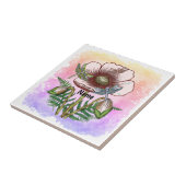 Libelle Blasse Mohnblume Fliese (Seite)