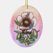 Libelle Blasse Mohnblume  Keramik Ornament (Rechts)