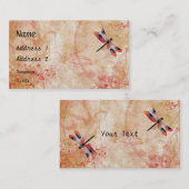 Libelle blühen Geschäfts-Karte Visitenkarte (Vorne/Hinten)