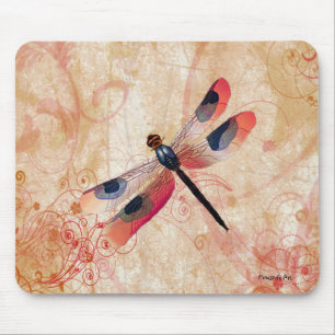 Libelle blühen Mousepad