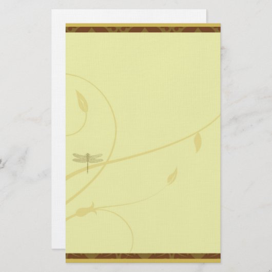 Libelle blühen stationäres briefpapier (Vorne/Hinten)