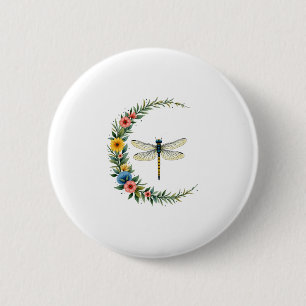 Libelle Boho Halbmond Friedenszeichen Hippie Dra Button