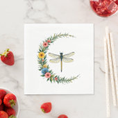 Libelle Boho Halbmond Friedenszeichen Hippie Dra Serviette (Beispiel)
