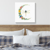 Libelle Boho Halbmond Friedenszeichen Hippie Libel Leinwanddruck (Insitu (Schlafzimmer))