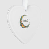 Libelle Boho Halbmond Friedenszeichen Hippie Libel Ornament (Vorderseite)
