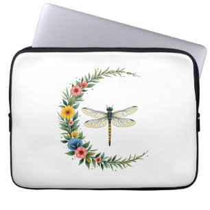Libelle Boho Mondsichel Friedenszeichen Hippie Lib Laptopschutzhülle