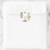 Libelle-Clip-Art-4 Runder Aufkleber (Tasche)