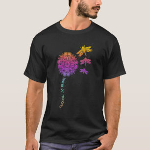 Libelle Farbige Mandala Frieden Zen Yoga Chakra O T-Shirt