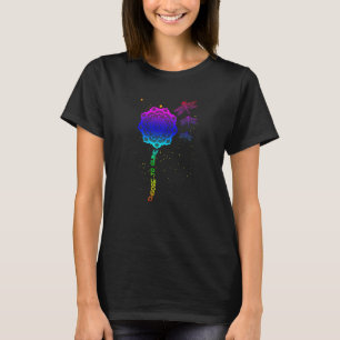 Libelle Farbige Mandala Frieden Zen Yoga Chakra O T-Shirt