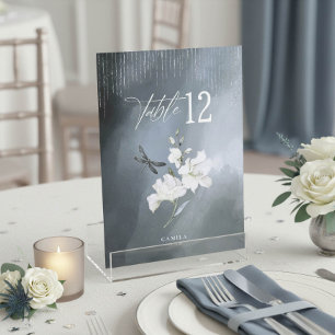 Libelle Floral Sweet 16 Blaue Tischnummer ID1310