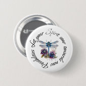 Libelle - Geist neuer Möglichkeiten Button (Vorne & Hinten)