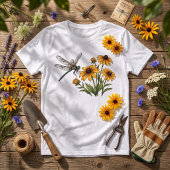 Libelle & Gelbe Wildblumen Tri-Blend Shirt