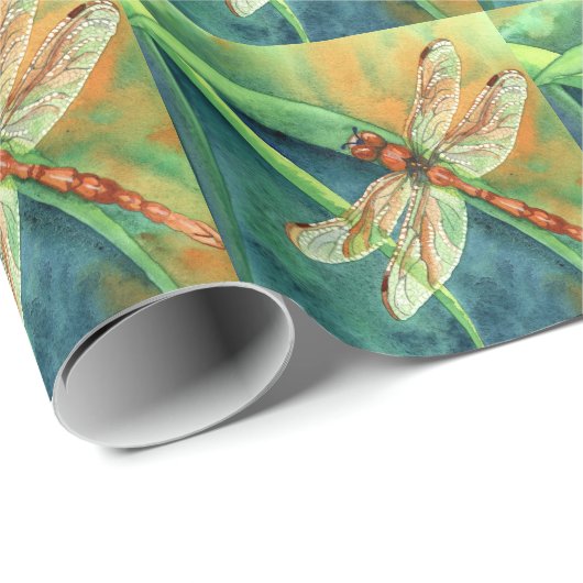 Libelle Geschenkpapier (Rolleneckpunkt)