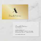 Libelle (Goldschimmer) Visitenkarte (Vorne/Hinten)