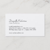 Libelle (Goldstruktur) Visitenkarte (Rückseite)